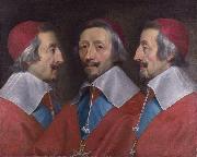 Philippe de Champaigne Triple Portrait of Cardinal de Richelieu oil painting artist